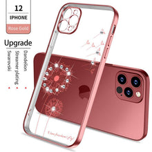 Load image into Gallery viewer, 2021 Dandelion Diamonds Electroplating Case For iPhone 12 Pro Max Mini 11 XS XR 7 8 Plus SE 2020 Cover
