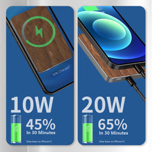 Load image into Gallery viewer, Wooden Texture Magnetic Wireless Charging 5000mAh Power Bank Suitable For iPhone 12 Magsafe
