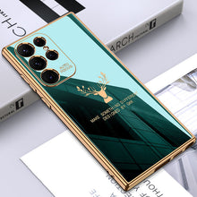 Load image into Gallery viewer, 2022 Luxury Deer Pattern Camera All-inclusive Electroplating Process Case For Samsung S22 S21 Series pphonecover
