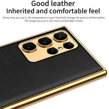 Load image into Gallery viewer, Electroplated Leather Case for Samsung Galaxy S23 S22 Ultra Plus
