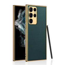 Load image into Gallery viewer, Electroplated Leather Case for Samsung Galaxy S23 S22 Ultra Plus
