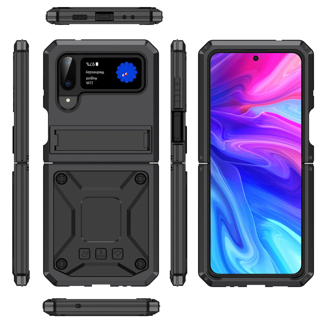 Aluminum Alloy Heavy Duty Military Protection Case For Samsung Galaxy Z Flip4 5G