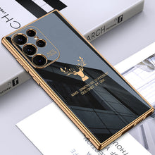 Load image into Gallery viewer, Luxury Plating Dear Pattern Camera All-inclusive Electroplating Process Case For Samsung Galaxy S22 Series pphonecover
