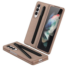 Load image into Gallery viewer, Luxury Leather Shockproof Pen Slot Case For Samsung Z Fold 3 5G
