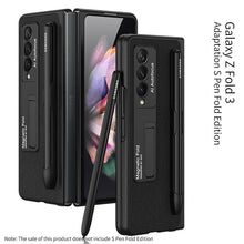 Load image into Gallery viewer, Luxury Leather Cover With Pen Slot Holder For Samsung Galaxy Z Fold 3 5G
