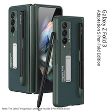 Load image into Gallery viewer, Luxury Leather Cover With Pen Slot Holder For Samsung Galaxy Z Fold 3 5G
