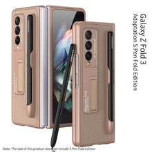 Load image into Gallery viewer, Luxury Leather Cover With Pen Slot Holder For Samsung Galaxy Z Fold 3 5G
