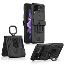Load image into Gallery viewer, Magnetic Armor Ring Holder Case For Samsung Galaxy Z Flip 3 5G With Lens Protection Cap
