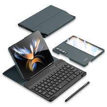 Load image into Gallery viewer, Bluetooth 3.0 Keyboard Magnetic All-inclusive Leather Cover For Samsung Galaxy Z Fold3 Fold4 5G Come With keyboard+Holster Bracket+Phone Case+Capacitive Pen
