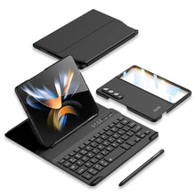 Load image into Gallery viewer, Bluetooth 3.0 Keyboard Magnetic All-inclusive Leather Cover For Samsung Galaxy Z Fold3 Fold4 5G Come With keyboard+Holster Bracket+Phone Case+Capacitive Pen
