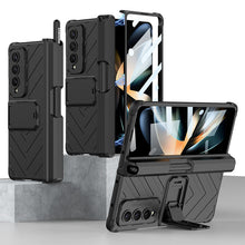 Load image into Gallery viewer, Magnetic Mech S Pen Slot Hinge Holder All-included Phone Cover For Samsung Galaxy Z Fold4 5G With Back Screen Glass Protector
