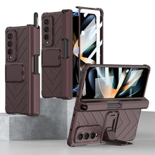 Load image into Gallery viewer, Magnetic Mech S Pen Slot Hinge Holder All-included Phone Cover For Samsung Galaxy Z Fold4 5G With Back Screen Glass Protector
