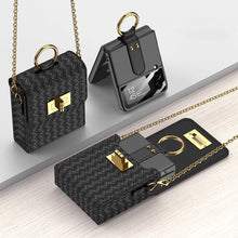 Load image into Gallery viewer, Luxury Leather Mini Phone Bag with Gold Chain For Samsung Galaxy Z Flip4 Flip3 5G - mycasety2023 Mycasety
