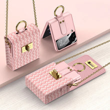 Load image into Gallery viewer, Luxury Leather Mini Phone Bag with Gold Chain For Samsung Galaxy Z Flip4 Flip3 5G - mycasety2023 Mycasety
