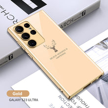 Load image into Gallery viewer, Luxury Deer Pattern Camera All-inclusive Electroplating Process Case For Samsung S23 S22 S21 Ultra Plus
