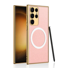 Load image into Gallery viewer, Magnetic Magsafe Leather Soft Case for Samsung Galaxy S23 Ultra Plus
