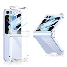 Load image into Gallery viewer, Soft Clear Airbag Ring Hinge Phone Case For Samsung Galaxy Z Flip5 Flip4 Flip3 - mycasety2023 Mycasety
