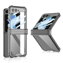 Load image into Gallery viewer, Soft Clear Airbag Ring Hinge Phone Case For Samsung Galaxy Z Flip5 Flip4 Flip3 - mycasety2023 Mycasety
