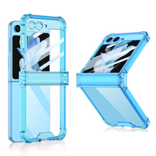 Load image into Gallery viewer, Soft Clear Airbag Ring Hinge Phone Case For Samsung Galaxy Z Flip5 Flip4 Flip3 - mycasety2023 Mycasety
