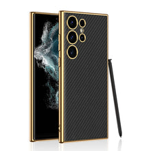 Load image into Gallery viewer, Leather Electroplated Protective Phone Case For Samsung Galaxy S24 S23 Ultra Plus
