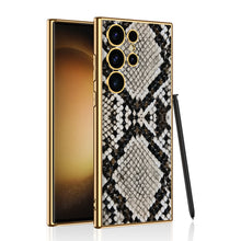Load image into Gallery viewer, Luxury Leather Electroplated Protective Phone Case For Samsung Galaxy S24 S23 Ultra Plus

