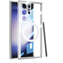 Load image into Gallery viewer, Magnetic Coil Protective Transparent Phone Case For Samsung Galaxy S24 S23 Ultra Plus
