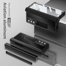 Load image into Gallery viewer, Aluminum Alloy Frame Magnetic Bracket All-Inclusive Electroplating Phone Case For Samsung Galaxy Z Fold3 Fold4 5G
