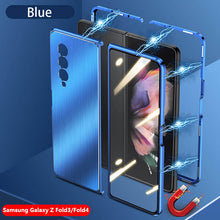 Load image into Gallery viewer, Samsung Galaxy Z Fold3 Fold4 Magnetic Brushed Metal Anti-fall Protective Cover
