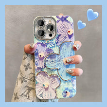 Load image into Gallery viewer, Ins Hot Oil Painting Flower iPhone/Samsung Case with Lens Protector Film
