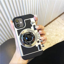 Load image into Gallery viewer, 2021 Retro Camera Pattern Lanyard Shockproof Case For iPhone
