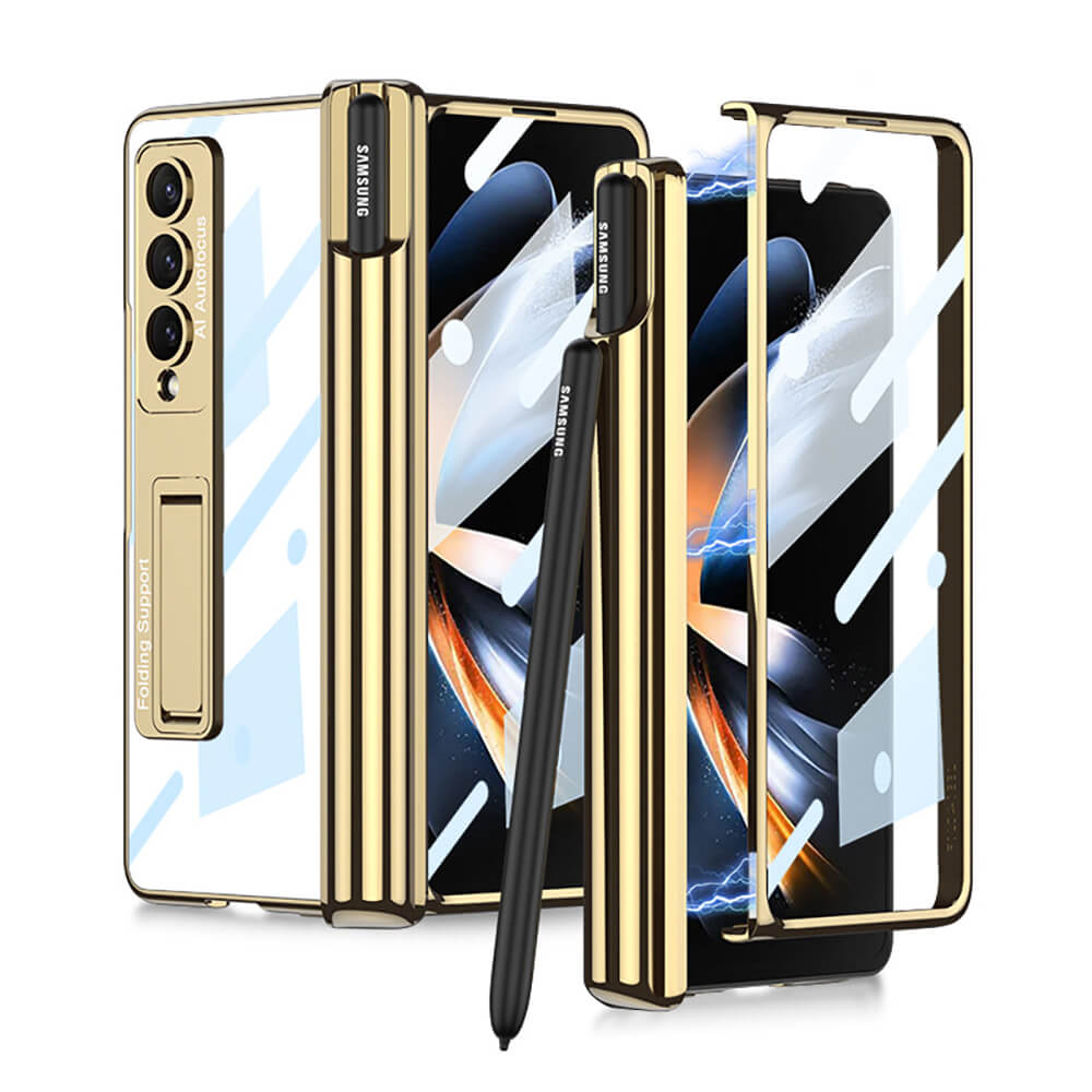 Magnetic Folding Bracket Shatter-Resistant Case For Samsung Galaxy Z Fold4 Fold3 5G