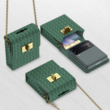 Load image into Gallery viewer, Luxury Leather Mini Phone Bag with Gold Chain For Samsung Galaxy Z Flip4 Flip3 5G - mycasety2023 Mycasety
