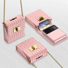 Load image into Gallery viewer, Luxury Leather Mini Phone Bag with Gold Chain For Samsung Galaxy Z Flip4 Flip3 5G - mycasety2023 Mycasety
