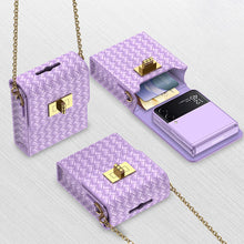 Load image into Gallery viewer, Luxury Leather Mini Phone Bag with Gold Chain For Samsung Galaxy Z Flip4 Flip3 5G - mycasety2023 Mycasety
