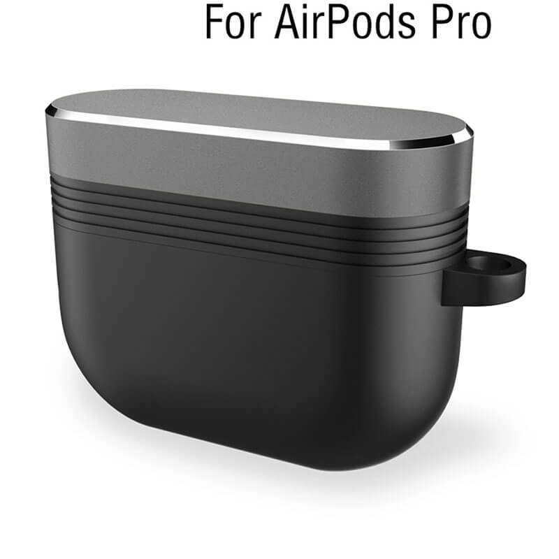2021 Luxury Metal Protective Cover With Keychain For AirPods Pro