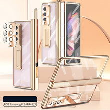 Load image into Gallery viewer, Luxury Transparent Plating Cover Magnetic Hinge Phone Case For Samsung Galaxy Z Fold3 Fold4 5G
