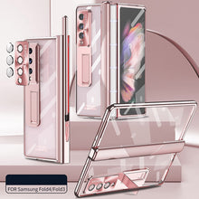 Load image into Gallery viewer, Luxury Transparent Plating Cover Magnetic Hinge Phone Case For Samsung Galaxy Z Fold3 Fold4 5G

