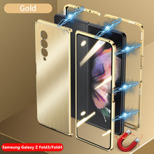 Load image into Gallery viewer, Samsung Galaxy Z Fold3 Fold4 Magnetic Brushed Metal Anti-fall Protective Cover
