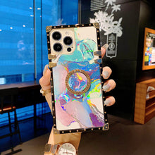 Load image into Gallery viewer, 2021 Luxury Laser Marble Pattern Ring Holder Protective Case For iPhone &amp; Samsung
