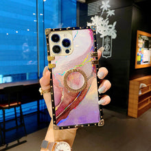 Load image into Gallery viewer, 2021 Luxury Laser Marble Pattern Ring Holder Protective Case For iPhone &amp; Samsung
