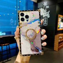 Load image into Gallery viewer, 2021 Luxury Laser Marble Pattern Ring Holder Protective Case For iPhone &amp; Samsung
