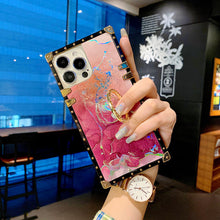 Load image into Gallery viewer, 2021 Luxury Laser Marble Pattern Ring Holder Protective Case For iPhone &amp; Samsung
