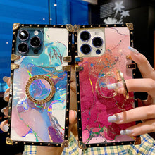 Load image into Gallery viewer, 2021 Luxury Laser Marble Pattern Ring Holder Protective Case For iPhone &amp; Samsung
