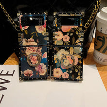 Load image into Gallery viewer, Stylish French Style Flower Ring Phone Case for Samsung Galaxy Z Flip4 Flip3 5G pphonecover
