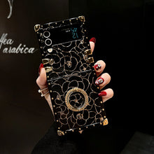 Load image into Gallery viewer, Luxury Brand Camellia Gold Plating Square Case For Samsung Galaxy Z Flip4 Flip3 5G pphonecover
