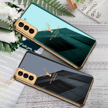Load image into Gallery viewer, FLASH⚡SALE I 2021 Luxury Baroque Style Plating Anti-knock Protection Tempered Glass Case For Samsung S21 S21 Plus S21 Ultra

