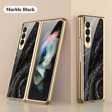 Load image into Gallery viewer, Luxury Marble Glass Case For Samsung Galaxy Z Fold 3 5G
