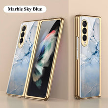 Load image into Gallery viewer, Luxury Marble Glass Case For Samsung Galaxy Z Fold 3 Fold 2 5G
