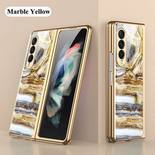 Load image into Gallery viewer, Luxury Marble Glass Case For Samsung Galaxy Z Fold 3 5G
