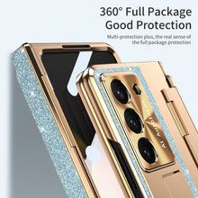 Load image into Gallery viewer, Luxury Crystal Cover Magnetic Bracket Protective Phone Case For Samsung Galaxy Z Fold 3/4/5 With Back Screen Glass - mycasety2023 Mycasety
